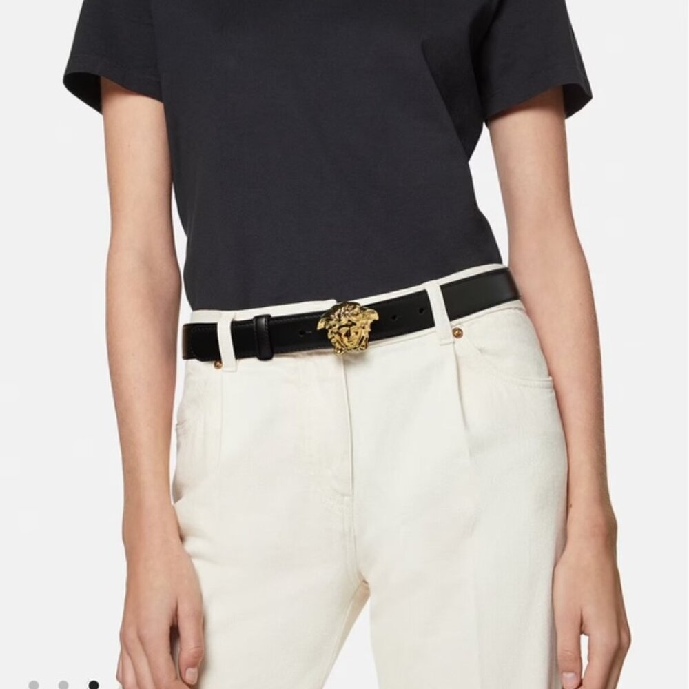 Versace La Medusa Leather Belt